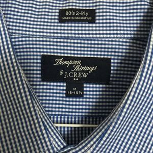 J.Crew Men's Blue Checked Button Down Shirt